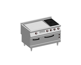 鐵板爐連雙頭煲仔爐 尺寸:1200x750x850mm